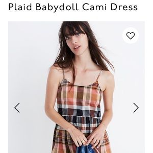 MADEWELL Plaid Cami Babydoll Dress